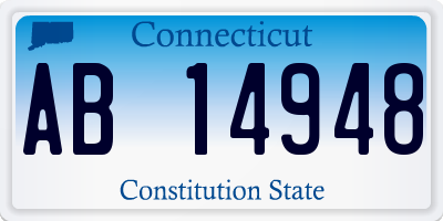 CT license plate AB14948