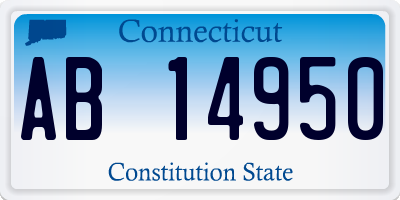 CT license plate AB14950