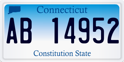 CT license plate AB14952