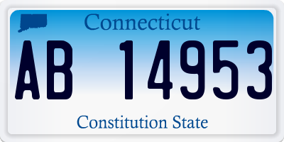 CT license plate AB14953