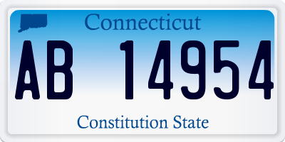 CT license plate AB14954