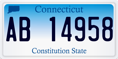 CT license plate AB14958