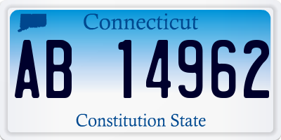 CT license plate AB14962