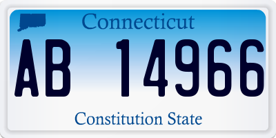 CT license plate AB14966