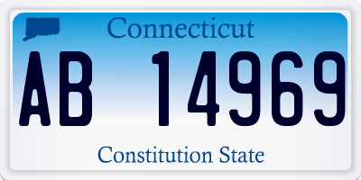 CT license plate AB14969