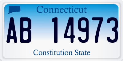 CT license plate AB14973