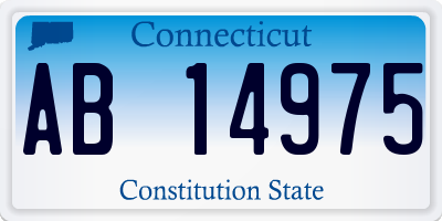 CT license plate AB14975