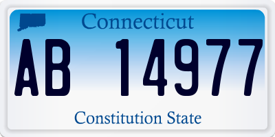 CT license plate AB14977