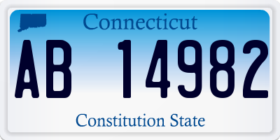 CT license plate AB14982