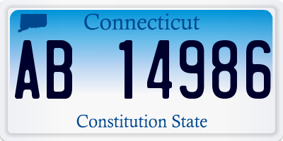 CT license plate AB14986