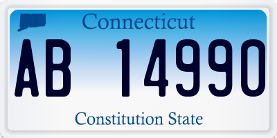 CT license plate AB14990