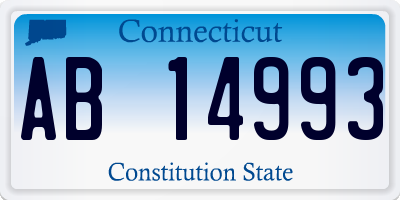 CT license plate AB14993