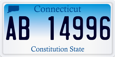 CT license plate AB14996