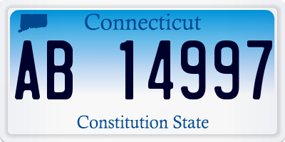 CT license plate AB14997