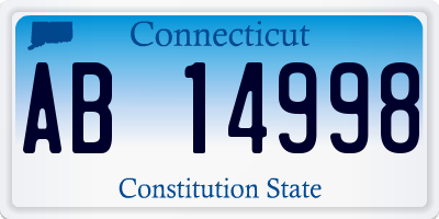 CT license plate AB14998