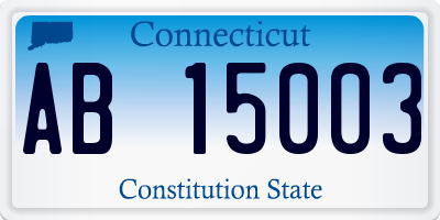 CT license plate AB15003