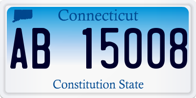 CT license plate AB15008