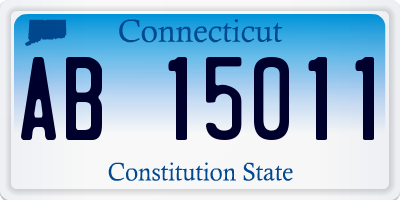 CT license plate AB15011