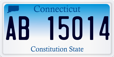 CT license plate AB15014