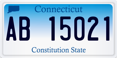 CT license plate AB15021