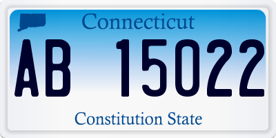 CT license plate AB15022