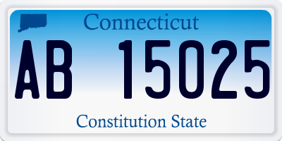 CT license plate AB15025