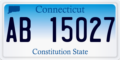 CT license plate AB15027