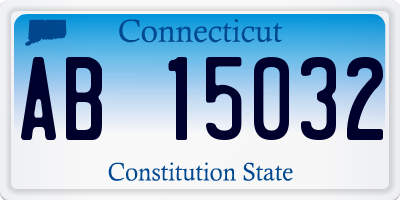 CT license plate AB15032