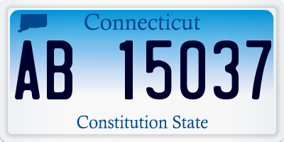 CT license plate AB15037