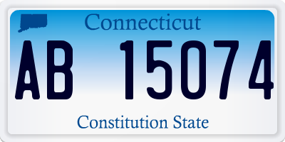 CT license plate AB15074