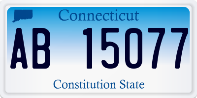 CT license plate AB15077