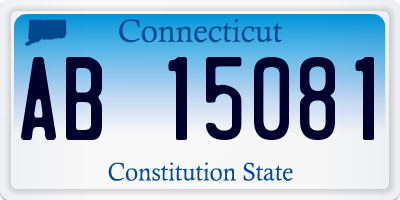 CT license plate AB15081