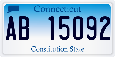 CT license plate AB15092