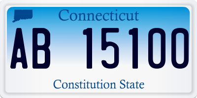 CT license plate AB15100