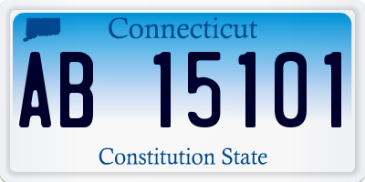 CT license plate AB15101