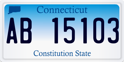 CT license plate AB15103