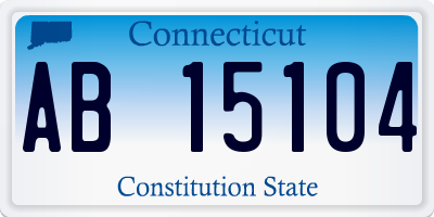 CT license plate AB15104