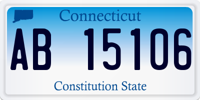 CT license plate AB15106