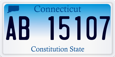 CT license plate AB15107