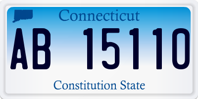 CT license plate AB15110