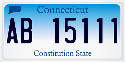 CT license plate AB15111