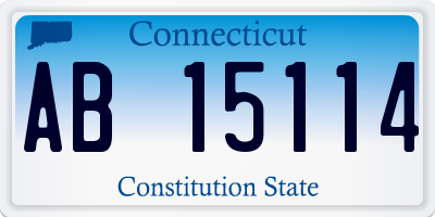 CT license plate AB15114