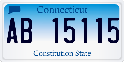 CT license plate AB15115