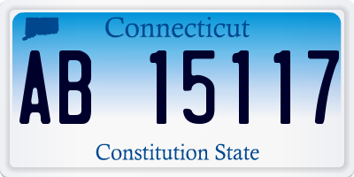 CT license plate AB15117