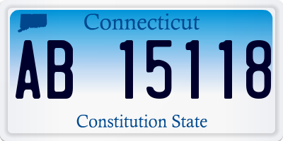 CT license plate AB15118