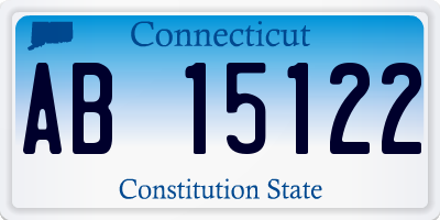 CT license plate AB15122