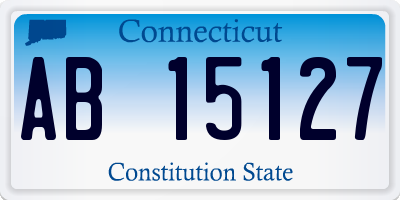 CT license plate AB15127