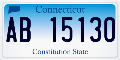 CT license plate AB15130