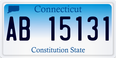 CT license plate AB15131