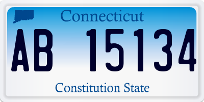 CT license plate AB15134